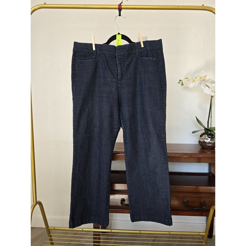 Dark blue stretch denim pants by JM Collection Petite, size 16 PS.